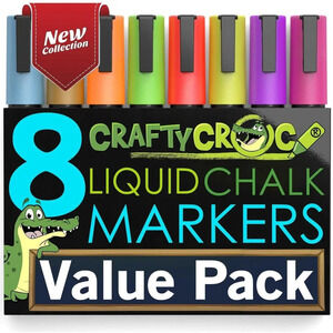 Liquid Chalk Markers Blackboards, Glass 8 Colors